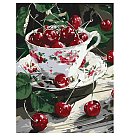 Komplekts gleznošanai pēc numuriem "Cherry delight", audekls uz apakšrāmja, 30х40cm
