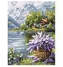 Komplekts gleznošanai pēc numuriem "Lilac basket", audekls uz apakšrāmja, 30х40cm