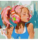 Komplekts gleznošanai pēc numuriem "Pink Summer beats", audekls uz apakšrāmja, 50х50cm