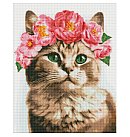 Набор алмазной мозаики "Graceful kitty", холст на подрамнике, 40х50см