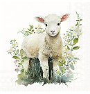 Salvetes dekupāžai "Lamb", 33x33cm, 2 gab.