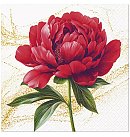Salvetes dekupāžai "Scarlet Flower Study", 33x33cm, 2 gab.