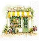 Salvetes dekupāžai "Flower Shop", 33x33cm, 2 gab.
