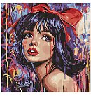 Dimantu mozaīkas komplekts "A modern Snow White", audekls uz apakšrāmja, 40х40cm