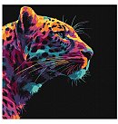 Komplekts gleznošanai pēc numuriem "Bright leopard", audekls uz apakšrāmja, 30x30cm