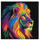 Komplekts gleznošanai pēc numuriem "Bright lion", audekls uz apakšrāmja, 30x30cm