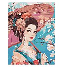 Komplekts gleznošanai pēc numuriem "Japanese beauty", audekls uz apakšrāmja, 30x40cm