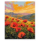 Komplekts gleznošanai pēc numuriem "Silence among the poppies", audekls uz apakšrāmja, 40x50cm