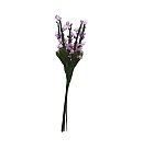 Dekoratīvie auduma ziedi "Lavender bloom", D: 6 L: 55 mm, light purpl, (8 ziedu kātiņi buntē)