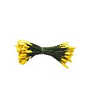 Dekoratīvās auglenīcas papīra, D: 3 x 10 mm, gaiši dzeltenās, (72 gab)