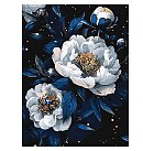 Komplekts gleznošanai pēc numuriem "The flower constellation with extra metallic paints", audekls uz apakšrāmja, 30x40cm