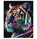 Komplekts gleznošanai pēc numuriem "Fantastic tiger with extra metallic paints", audekls uz apakšrāmja, 40х50cm