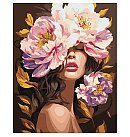 Komplekts gleznošanai pēc numuriem "In the fragrance of peonies with metallic paints", audekls uz apakšrāmja, 40х50cm