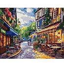 Komplekts gleznošanai pēc numuriem, "A street in France", audekls uz apakšrāmja,40х50cm