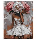 Komplekts gleznošanai pēc numuriem, "A flower mystery with extra metallic paints", audekls uz apakšrāmja,40х50cm