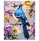 Komplekts gleznošanai pēc numuriem "The jay in peonies", audekls uz apakšrāmja, 40x50cm