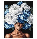 Komplekts gleznošanai pēc numuriem "A blooming thought with extra metallic paints", audekls uz apakšrāmja, 40х50cm