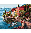 Komplekts gleznošanai pēc numuriem "A morning by the lake 2", audekls uz apakšrāmja, 40x50cm