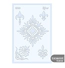 Plastikāta trafarets No. U50, "Tracery", vairākkārt lietojams, caurspīdīgs, biezums 0.5mm, 13x20 cm