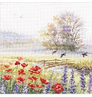 Cross-stitch kit "Summer Watercolors", 18x18cm