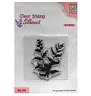 Silikona zīmogs "Fern branch", 43x50 mm