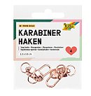 Snap hooks 1.2x3.3cm, 4 pcs, rose gold