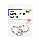 Snap hooks 4.1x2.5cm, 2 pcs, silver