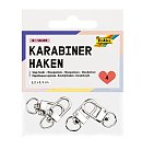 Snap hooks 1.2x3.3cm, 4 pcs, silver