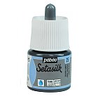 Silk paint "Setasilk", 45ml, silver grey
