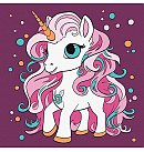Komplekts gleznošanai pēc numuriem, "Magical unicorn", audekls uz apakšrāmja, 25х25cm
