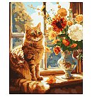 Komplekts gleznošanai pēc numuriem, "Red kitty", audekls uz apakšrāmja, 40х50cm