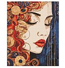Dimantu mozaīkas komplekts "A beautiful girl", audekls uz apakšrāmja, 40х50cm
