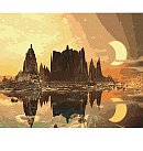 Komplekts gleznošanai pēc numuriem "Golden city", audekls uz apakšrāmja, 40х50cm