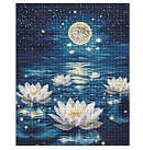 Diamond mosaic kit "Lotus under the glow", canvas on a stretcher, 40х50cm