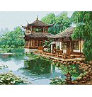 Komplekts gleznošanai pēc numuriem "Chinese house", audekls uz apakšrāmja, 40х50cm