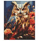 Dimantu mozaīkas komplekts "Forest owl", bez apakšrāmja, 40х50cm