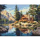 Dimantu mozaīkas komplekts "Forest Breath of the Wind", audekls uz apakšrāmja, 40х50cm