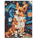 Dimantu mozaīkas komplekts "An adorable corgi", bez apakšrāmja, 30х40cm