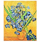 Komplekts gleznošanai pēc numuriem "Irises in a vase. Van Gogh", audekls uz apakšrāmja, 40x50cm