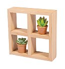 Miniatūrs koka plaukts, 7,4x2x7,4cm, komplektā 2 augi