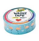 Dekoratīvā rīspapīra līmlente "Washi-Tape: HOTFOIL ROSE – flamingo", 15mm x 5m