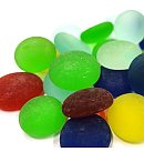 Stikla mozaīka "Nugget", D:15-20mm, 100g (apm. 20-25 gab.), daudzkrāsaina ar apsarmojušu efektu