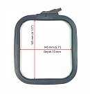 Embroidery plastic hoops, rectangular, 14.5x16.5cm, 1 pc., grey