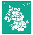 Trafarets "No.79 Flowers", vairākkārt lietojams, pašlīmējošs, 9х10cm