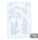 Plastikāta trafarets No. U30, "Flowers", vairākkārt lietojams, caurspīdīgs, biezums 0.5mm, 13x20 cm