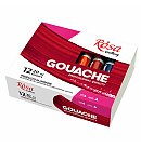 Guaša krāsu komplekts māksliniekiem "ROSA Gallery", 12 krāsas x 20ml