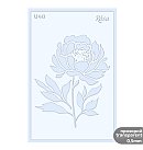 Plastikāta trafarets No. U40, "Flowers", vairākkārt lietojams, caurspīdīgs, biezums 0.5mm, 13x20 cm