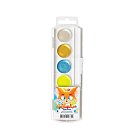Akvareļkrāsu komplekts "Rudix", bez otas, 6 krāsas (3 perlamutra + 3 fluorescējošas)