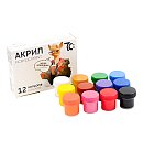 Matētu akrila krāsu komplekts "7C", 12 krāsas x 10 ml