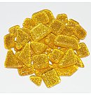 Neregulāras fotmas stikla mozaīka "Soft Glass gliter", 200g, dzeltena